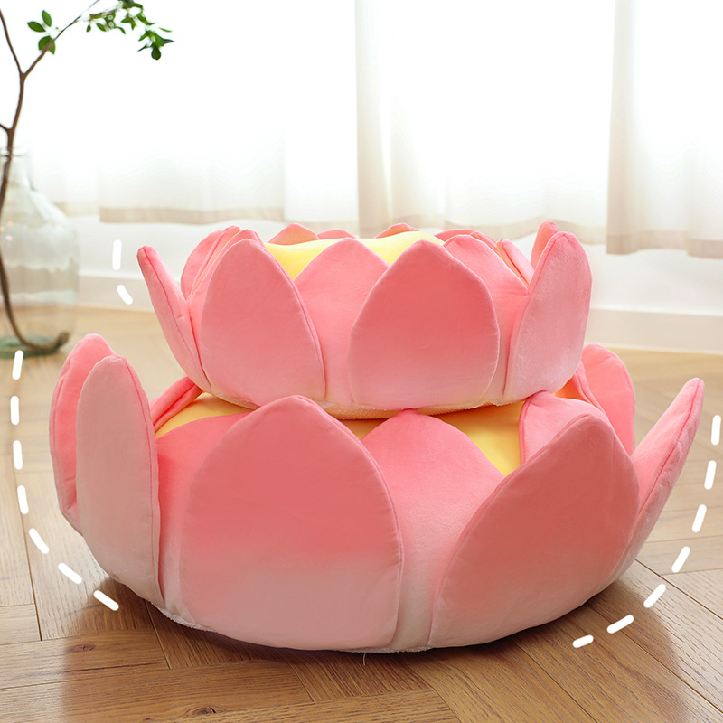 新品上市莲花坐垫靠垫好运莲莲宝座荷花坐垫沙发靠枕卧室榻榻米垫