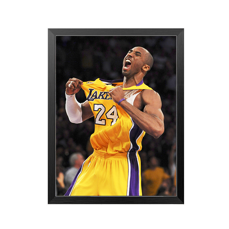 科比装饰画nba球星海报湖人球迷周边纪念品体育用品店挂画壁画