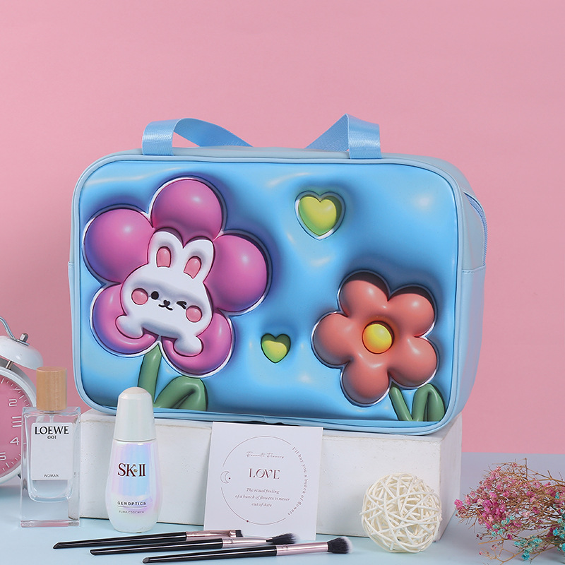 New Cartoon Printing Cosmetic Bag Pu Multi-Style Cosmetic Storage Bag Outdoor Travel Travel Toiletry Bag Wholesale