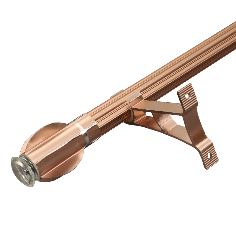 56n加厚罗马杆窗帘杆轨道窗帘配件打孔单杆双杆铝合金杆客厅卧室