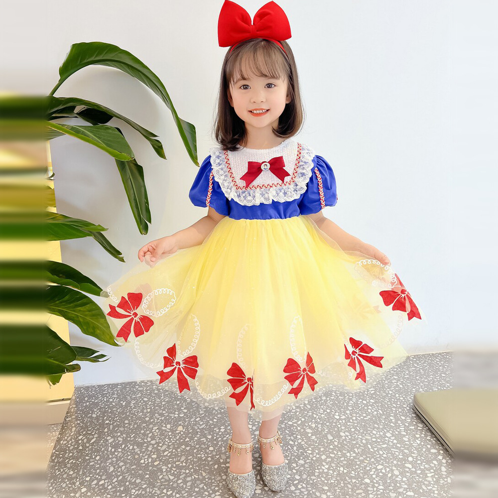 春夏女童白雪公主裙儿童蕾丝洋气宫廷风蓬蓬连衣裙新款网纱裙六一