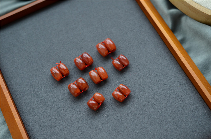 川料南红玛瑙桶珠腰珠diy配件佛珠配饰路路通 配件