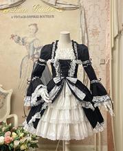 【Lace Garden】+Miss 瑞拉+lolita接袖黑白连衣裙OP中古全款现货