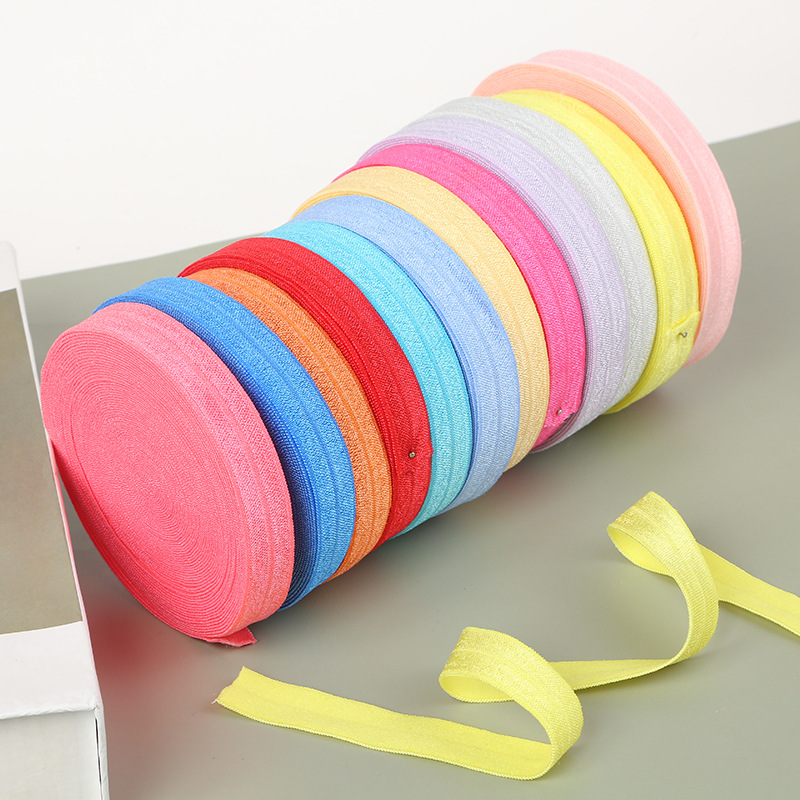 1.0-2.5cm color elastic glossy edge band underwear accessories hair band elastic fold edge band