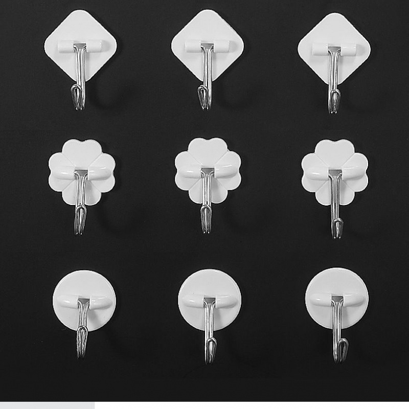 挂钩粘贴式墙面免打孔门后挂衣家用瓷砖毛巾强力粘钩批发跨境厂家