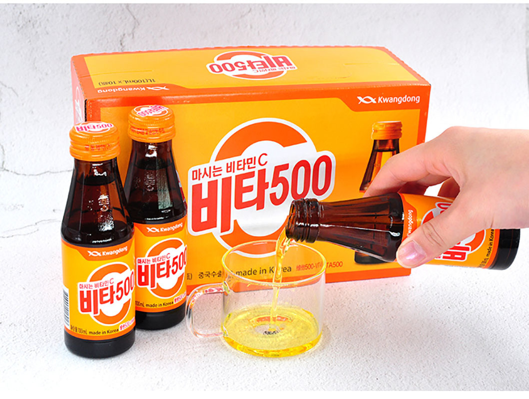 韩国原装进口 维他500苹果味饮料 100ml*10瓶装