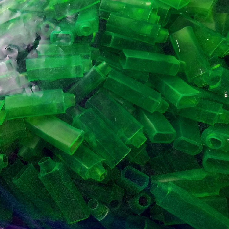 一包2000个PVC绿色护套圆柱套接插件透明护套DJ7013-6.3-21