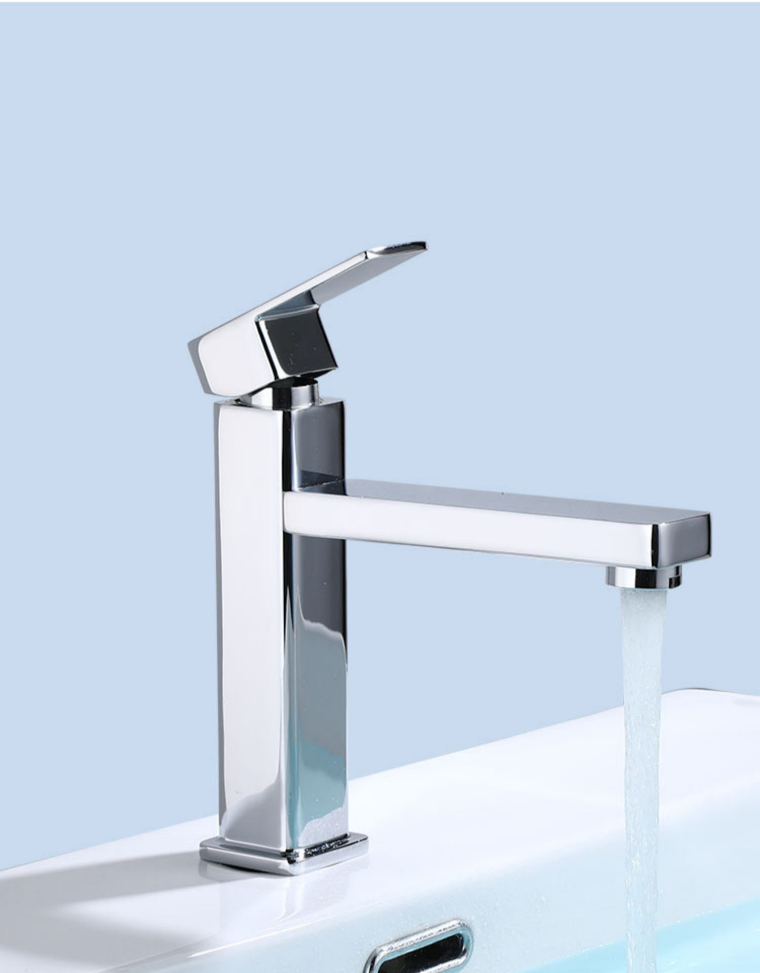 面盆单冷水龙头 卫生间浴室洗脸盆加高加长嘴高款镀铬单冷水龙头