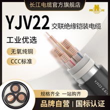 广东长江电缆YJV22厂家直销国标铜芯耐火阻燃低压铠装电力电缆线