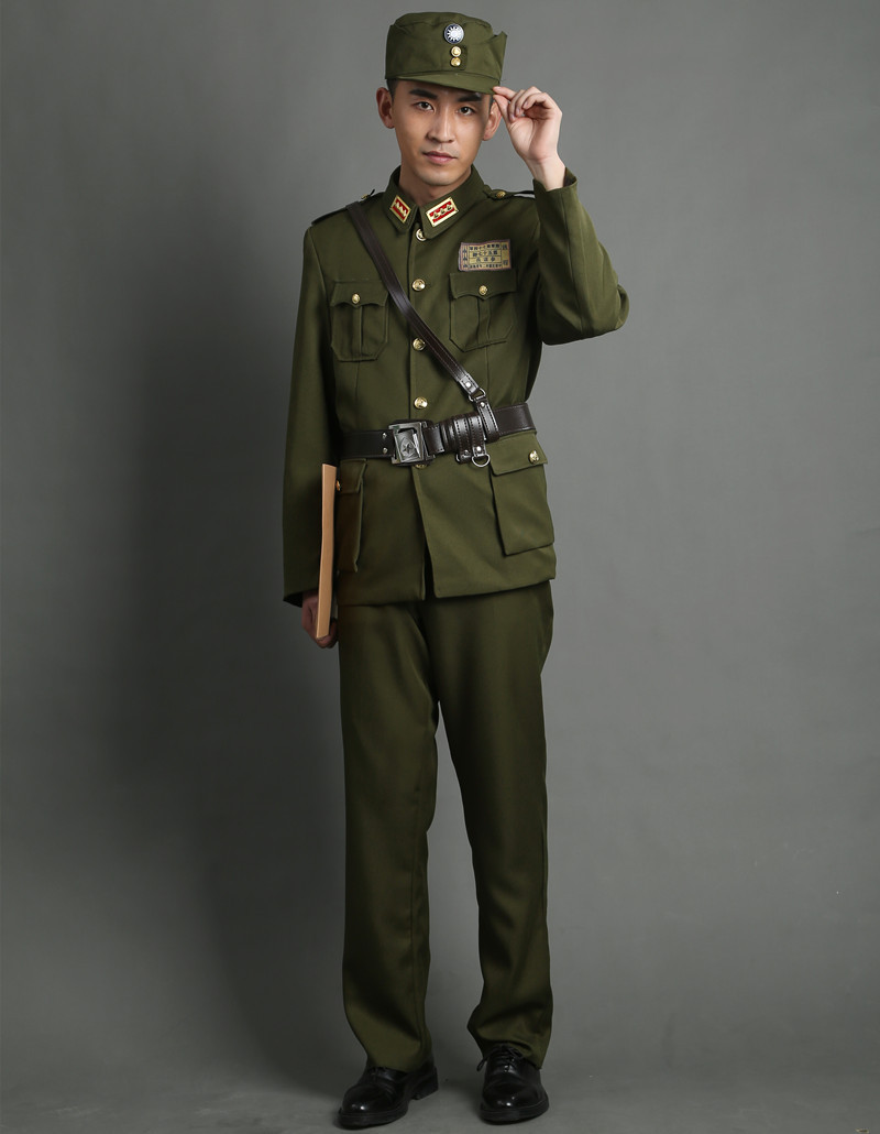 刁德一胡传魁阿庆嫂沙家浜舞台话剧演出服民国军官服二战服装摄影