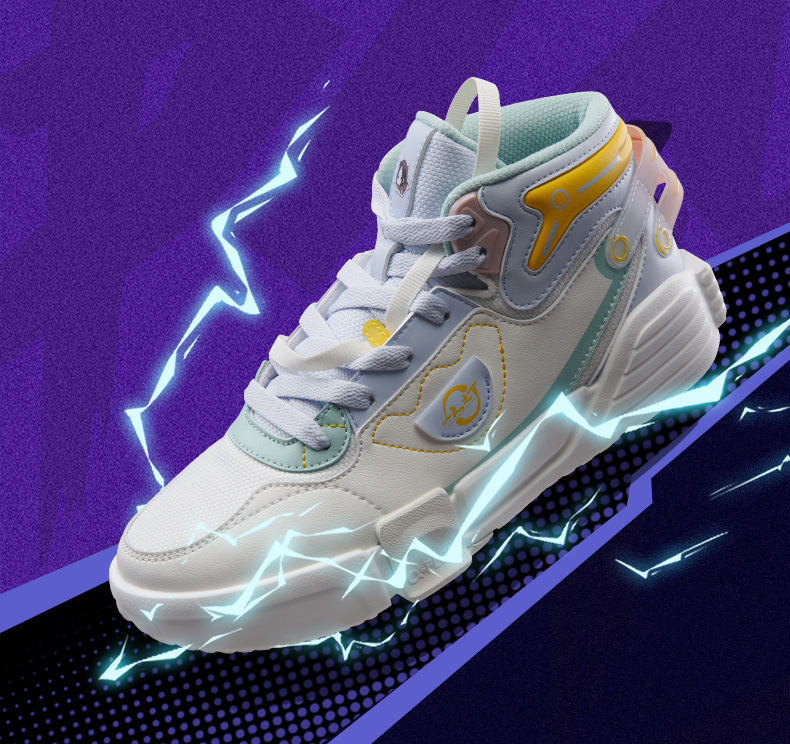 一人之下联名奇弹鸿星尔克高帮情侣板鞋女秋冬新款潮厚底运动鞋男