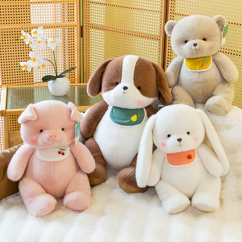 new cute little bear plush toys comforter toys children‘s doll ragdoll cute matching gift wholesale