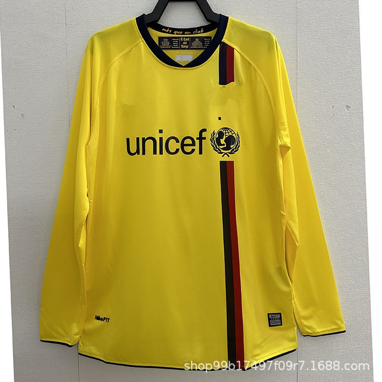 0809巴萨球衣经典复古10号梅西11号内马尔短袖长袖足球服-阿里巴巴