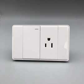 118型pc美标单控开关墨西哥厄瓜多尔哥伦比亚插座