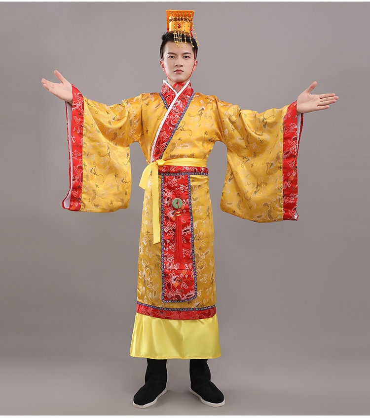 古装龙袍成人演出服太子服儿童汉朝皇帝影楼写真汉服男秦朝汉武帝