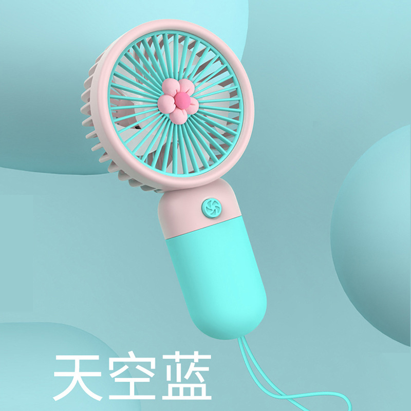 New Flower Mini Handheld Fan Summer Little Fresh Portable Portable Portable Fan USB Power Storage Fan