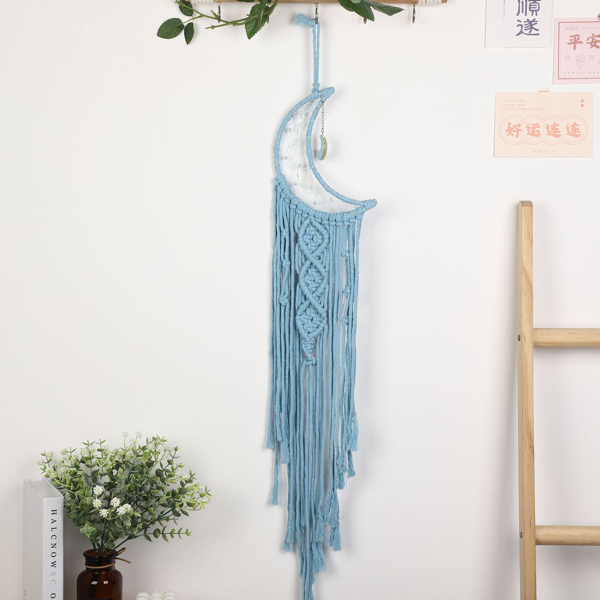 Cross-Border Hand-Woven Cotton String Dreamcatcher Bohemian Tassel Wall-Mounted Ornaments