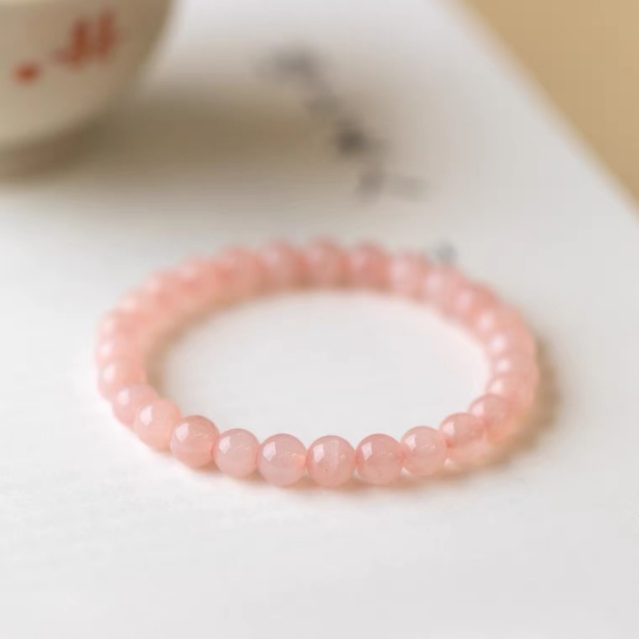 Pink Crystal Pink Crystal Bracelet Women's Changeable Beads Natural Girl's Heart Bracelet Ins Super Fairy