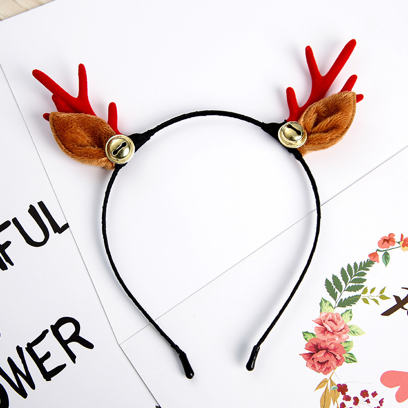 Christmas Headband Online Influencer Headdress Female Christmas Hair Accessories Cute Adult Mori Style Elk Antlers Headband Super Fairy Hairpin