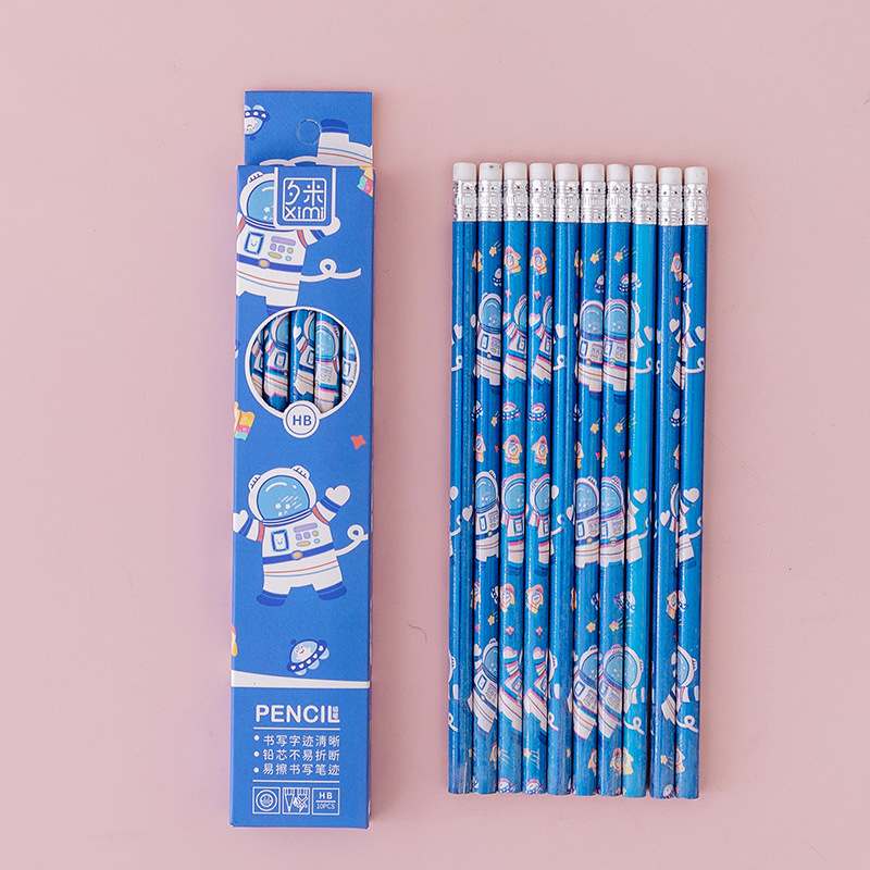 10 PCs HB Cartoon Pencil Only for Pupils Pencil with Eraser Student Stationery Prizes Graduation Gift T