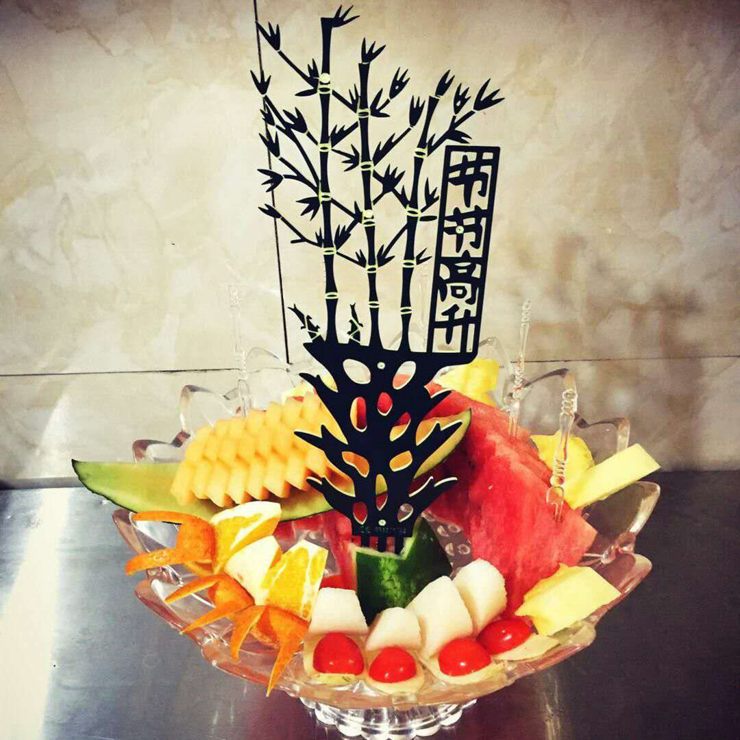 仿真装饰花酒店ktv会所果盘假花西瓜皮雕刻花拼盘插花可循环使用