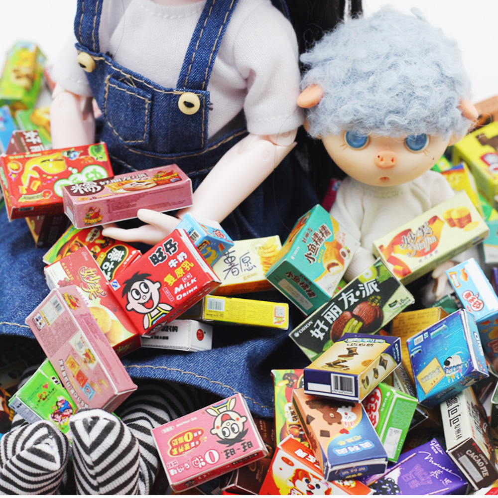 食玩盲袋超市微缩迷你盲盒小巧玩具 薯片牛奶食物仿真小模型玩具