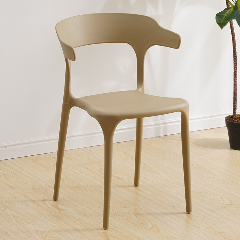 Horn Chair Backrest for Dining Chair Home Internet Celebrity Desk Plastic Stool Lazy Leisure Simple Thickened Nordic Office