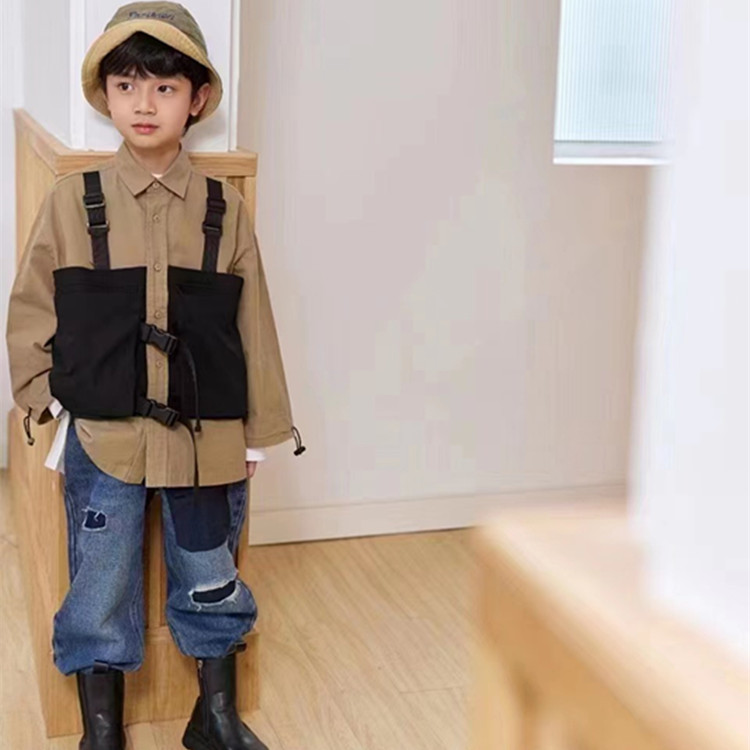 时尚潮牌法语品牌童装春 品牌折扣童装尾货批发 线上直播引流货源