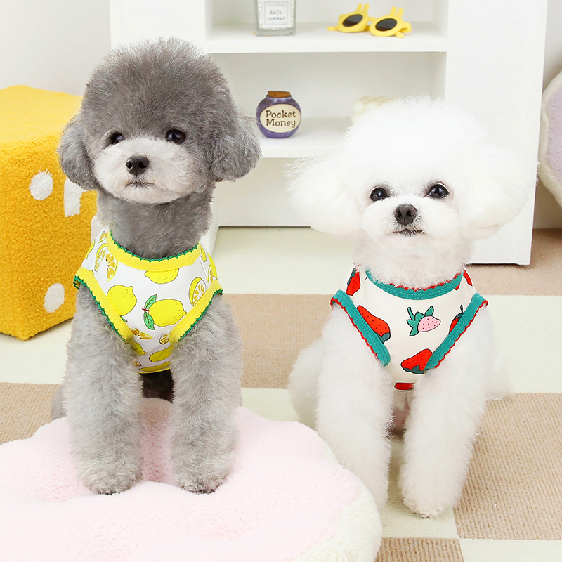 狗狗衣服夏季春夏装背心背扣宠物猫咪小型犬泰迪比熊博美贵宾幼犬