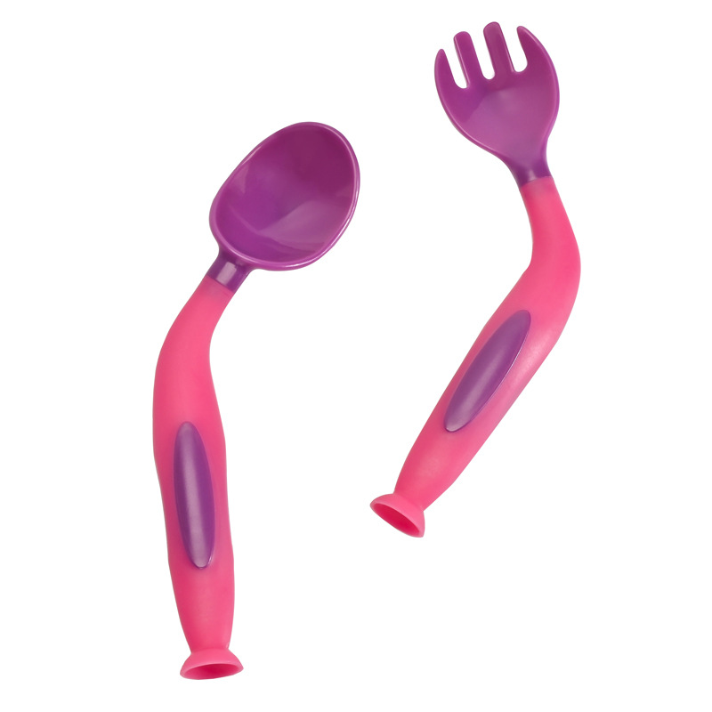 Newborn Baby Feeding Water Eat Learning Training Spoon Children Flexible Solid Food Bowl Spoon Baby Tableware Spork Suit