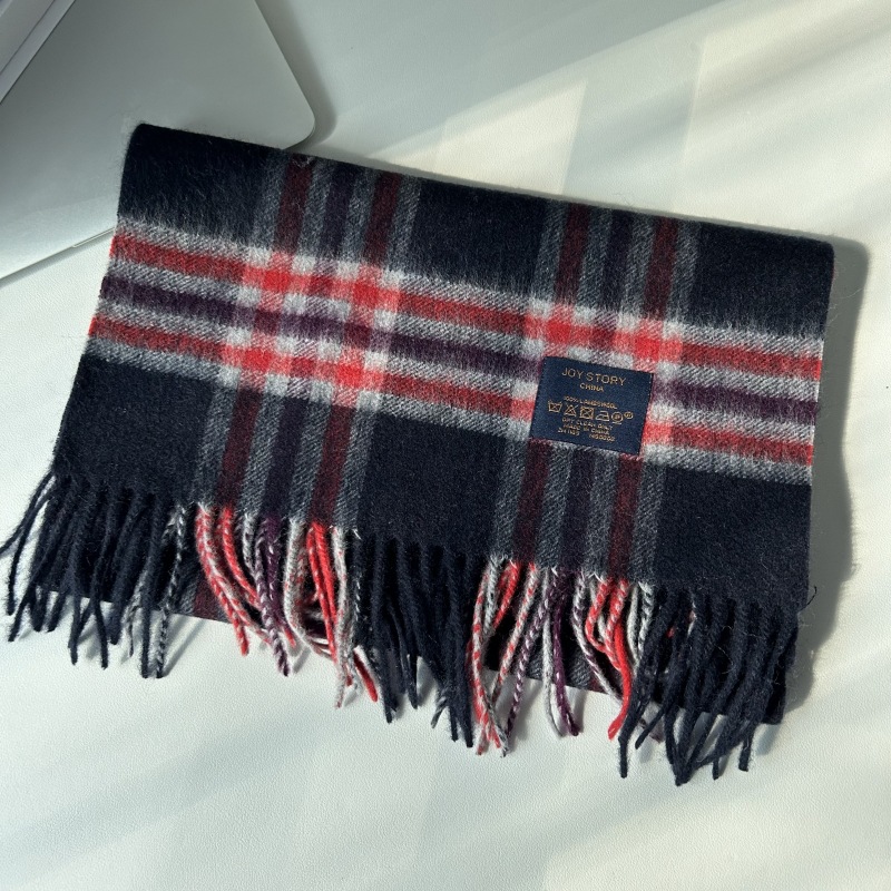 中性风澳洲wool牛油果绿纯羊毛窄围巾英伦百搭冬季保暖高档围脖男