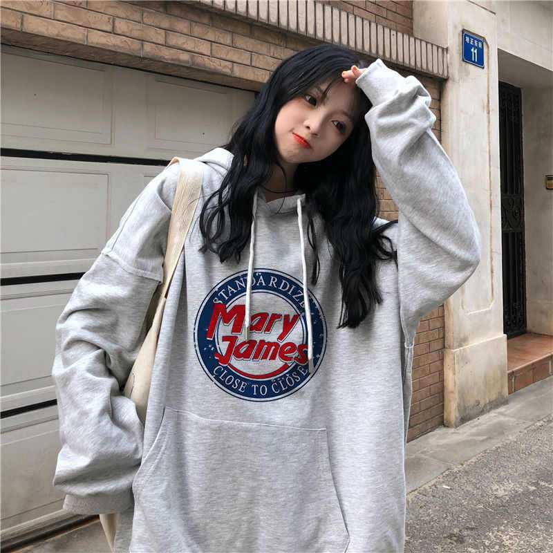 薄款卫衣春秋季连帽女bf风外套女学生韩版宽松ins潮长袖百搭上衣