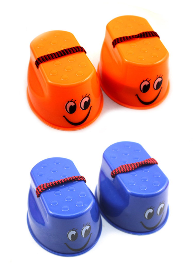 高跷鞋活动游戏道具笑脸户外互动踩高跷批发小礼品地摊奖品