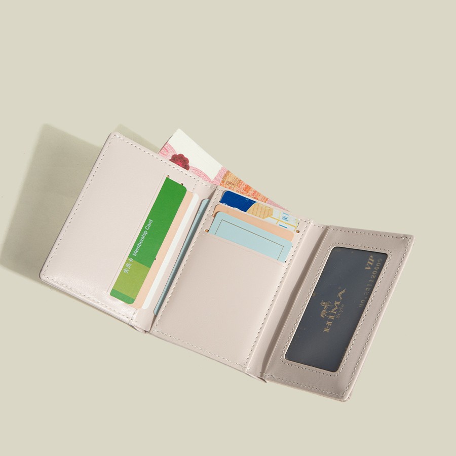 CASPER&KEANU生日礼物可爱猫咪小钱包2025新款女士三折多卡位卡包