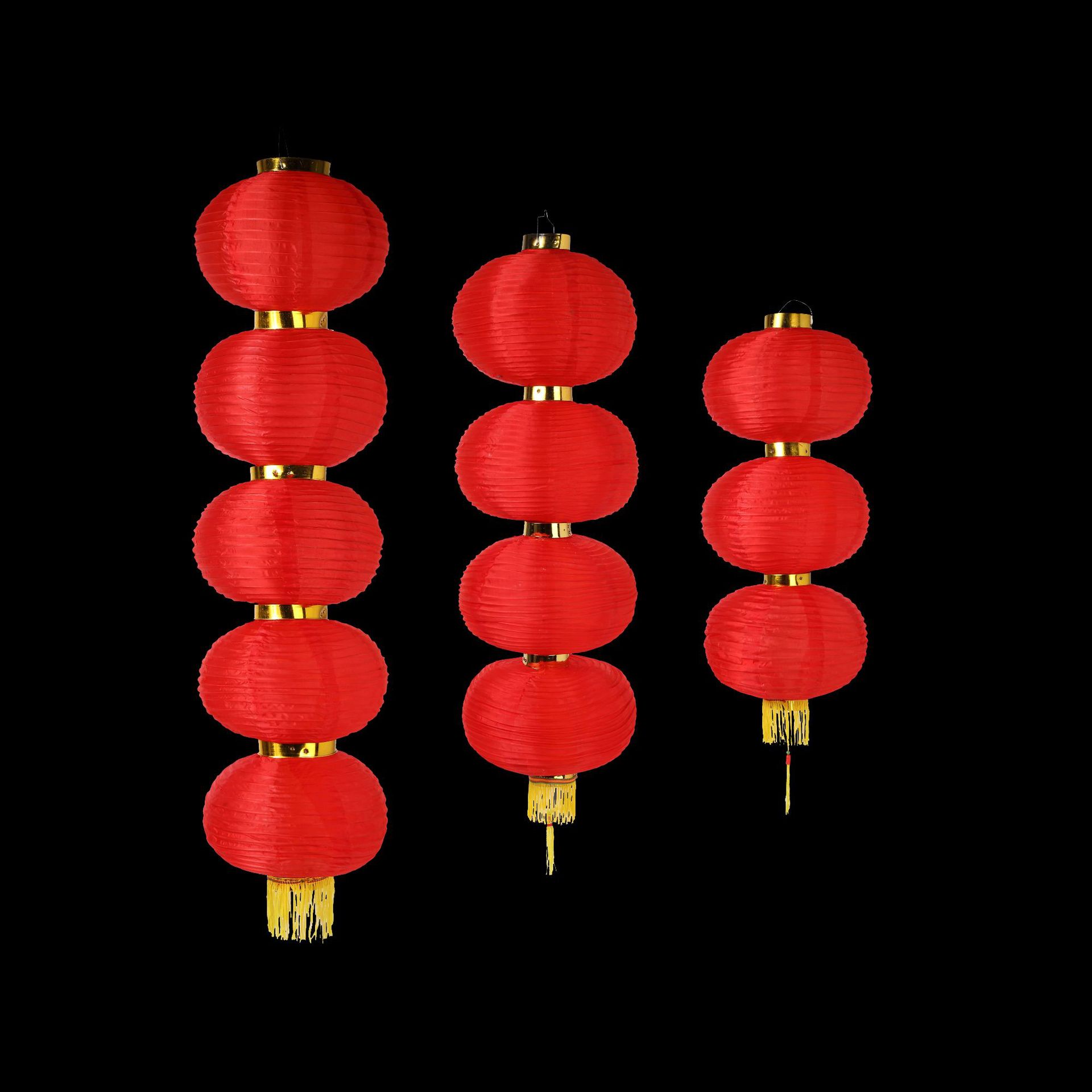 节日大红灯笼 用于小区公园酒楼过道长廊灯笼串 室内外气氛布置