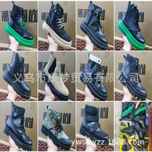 女皮鞋短靴方跟厚底鞋尾货批发处理stock shoes cheap wholesale