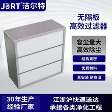 江苏过滤器无尘车间实验室铝合金边框防尘过滤网无隔板高效过滤器