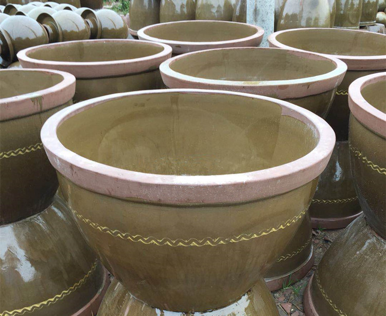 土陶老式大水缸大号粗腌菜酱缸养鱼陶瓷庭院睡莲缸荷花缸瓦缸庭院