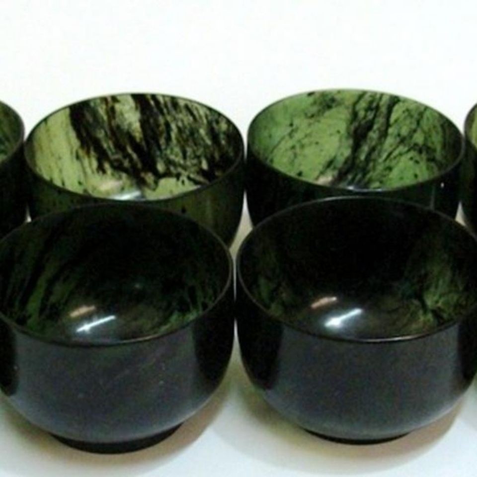 墨绿玉茶杯酒杯功夫茶杯祁连山墨玉小茶杯玉酒杯水杯玉石茶具