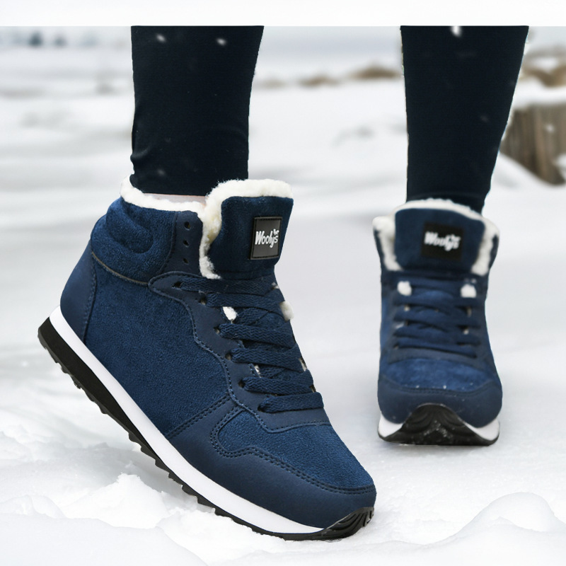 室内棉托轻便男女内情侣中帮加厚保暖冬季鞋靴48码大码男士雪地靴