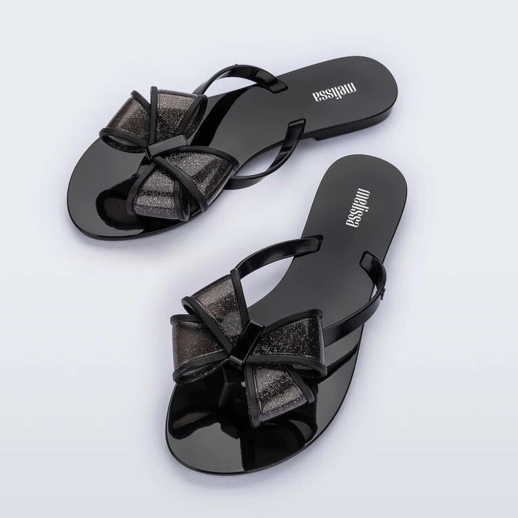 巴西梅丽莎女拖鞋new sandal夏女鞋蝴蝶结休闲沙滩度假时尚人字拖-阿