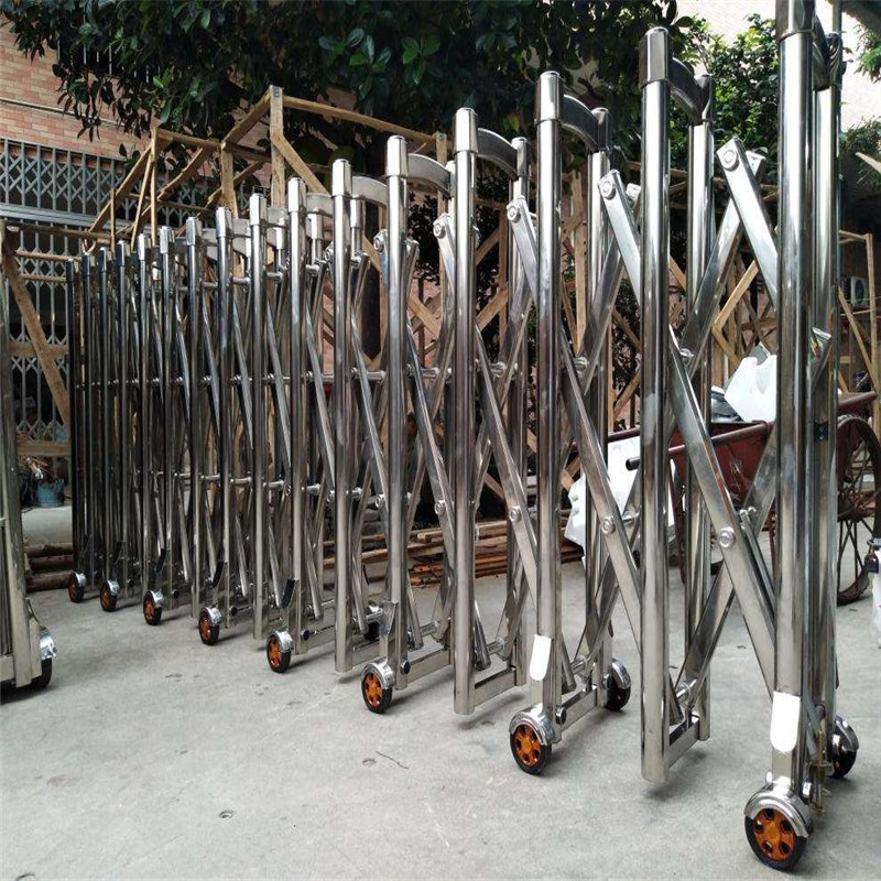 厂家现货不锈钢推拉伸缩护栏临时施工围挡隔离折叠活动围栏