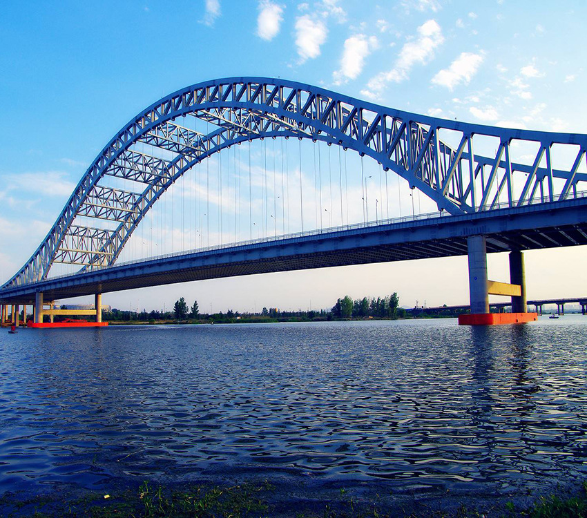 现代风创意景观格桥梁效果图cad代画过街钢结构天桥人行桥曲线桥