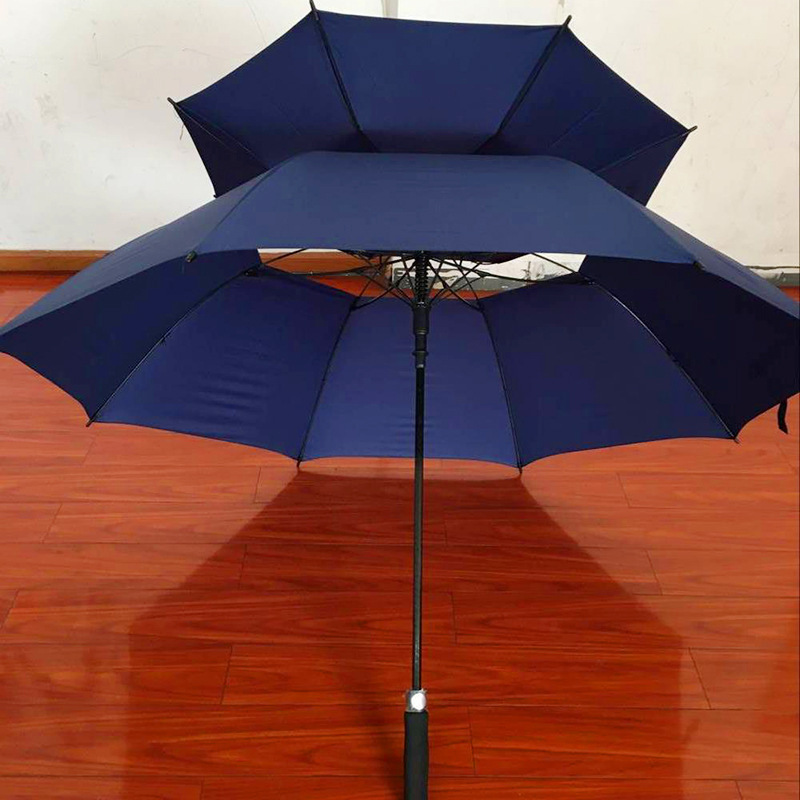 大号高尔夫伞 双层伞 带小帽伞 防风商务雨伞礼品伞可印logo