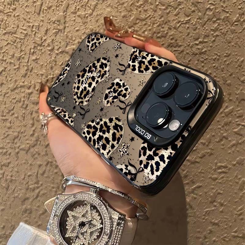 爱心豹纹ins适用于三星NOTE20手机壳S21/22/23新款潮牌欧美高级感