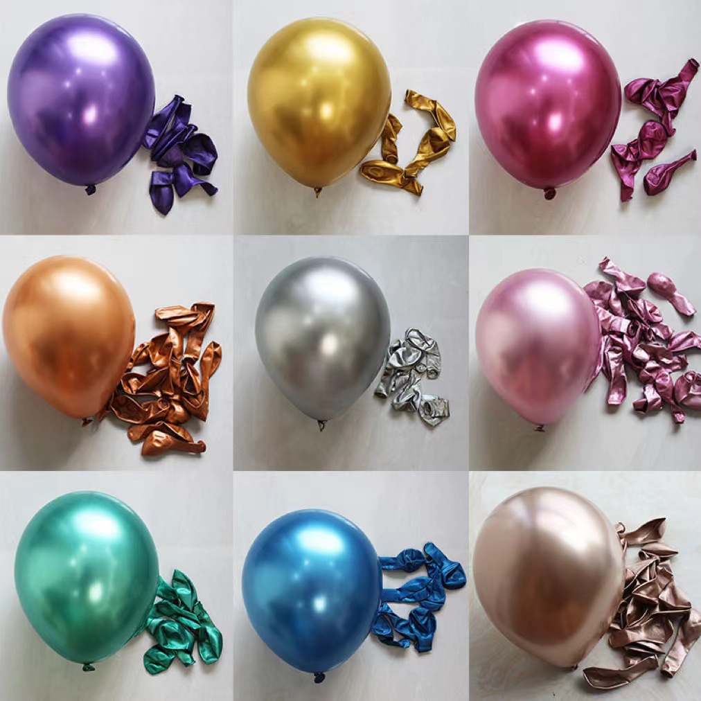 Metal Balloon 5-Inch 10-Inch 12-Inch 18-Inch Thickened Rubber Balloons Wedding Room Shop Decorating Opening Activity Wholesale