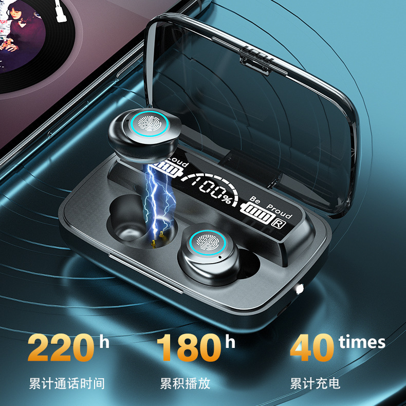 Cross-Border New Arrival M9 M10 M17 M18 M19 Bluetooth Headset Tws in-Ear Touch Sports Waterproof 5.1