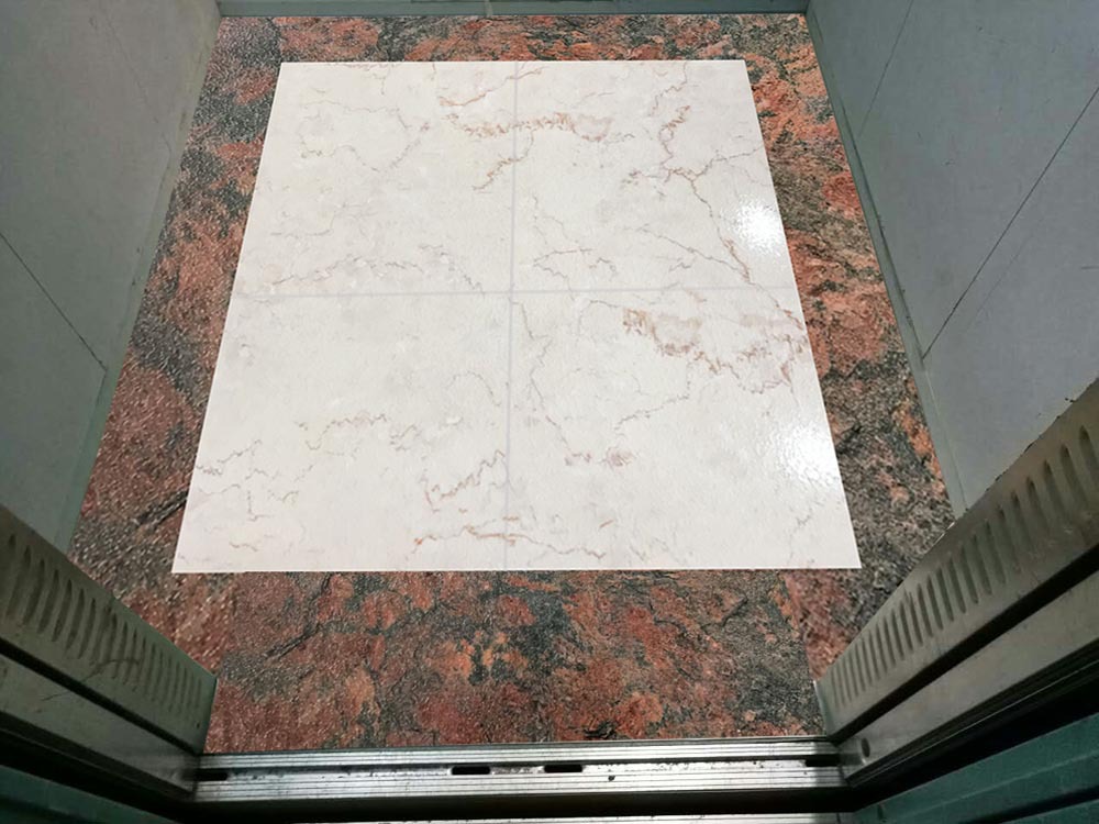 电梯轿厢专用地板 pvc大理石塑胶地板小区客梯货梯观光梯片材拼接