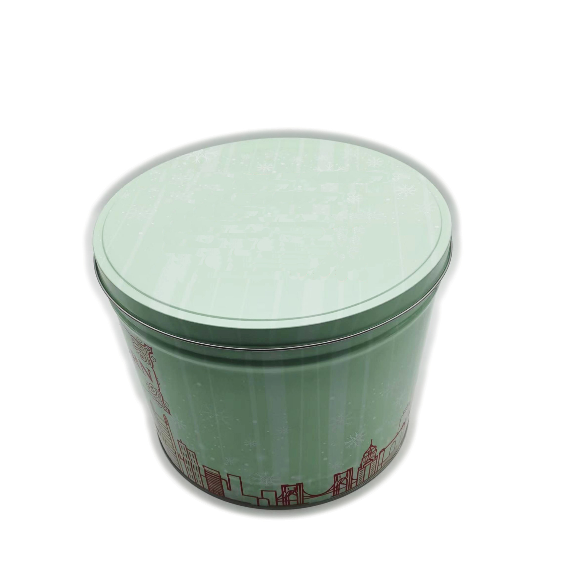 2加仑爆米花桶饼干桶巧克力磨砂铁糖果包装铁桶