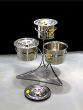 火锅店自助餐调料架商用蘸料架子厨房不锈钢小料台盒置物罐调味碗
